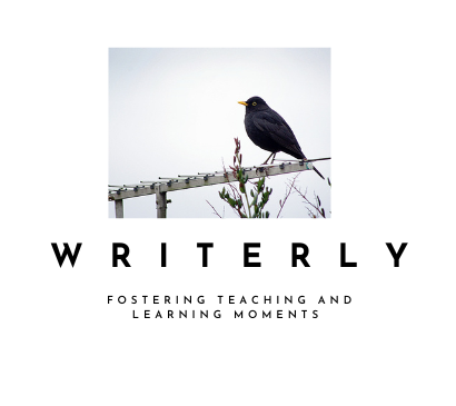 Writerly logo with a blackbird. Original photo by A S Morton (CC)